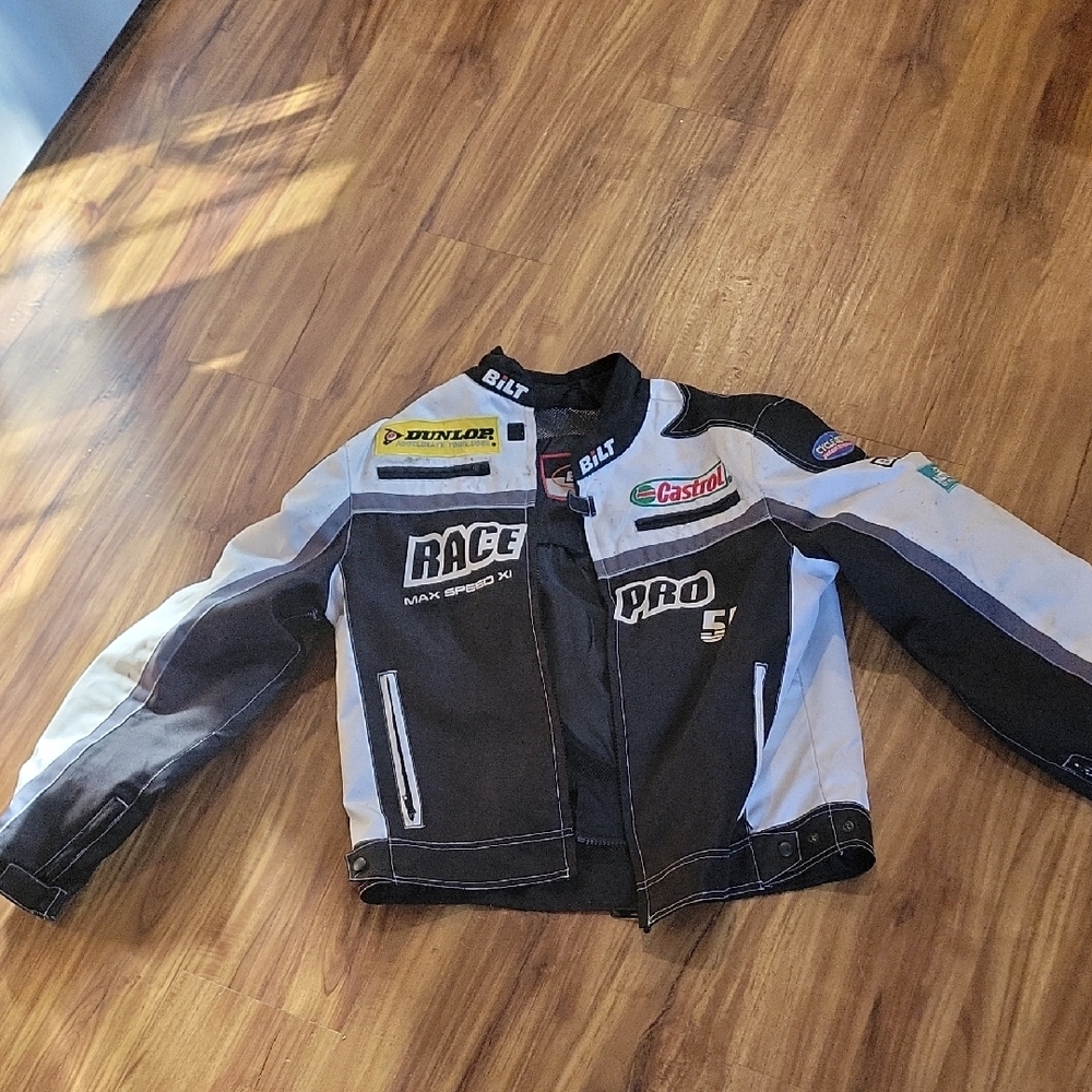 Men's Textile Motorcycle Jacket (L) with Black motorcycle Pants (34)